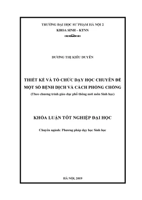 Thiết Kế và Tổ Chức Dạy Học Chuyên Đề Về Bệnh Dịch và 