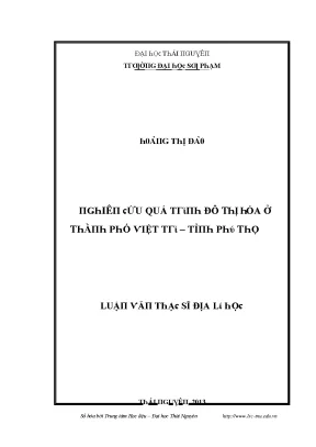 Tác động của đô thị hóa đến phát triển bền vững tại Thái 