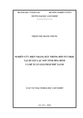 Nghiên Cứu Hiện Trạng Đất Trống Đồi Núi Trọc Tại Huyện 