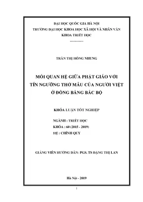Mối Quan Hệ Giữa Phật Giáo và Tín Ngưỡng Thờ Mẫu của