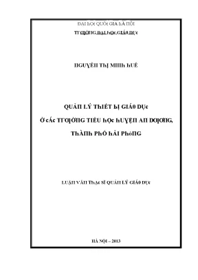 Quản Lý Thiết Bị Giáo Dục Tại Đại Học Giao Thông Vận Tải