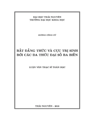 Nghiên Cứu Về Bất Đẳng Thức Và Tích Phân Sinh Đời Các Đa