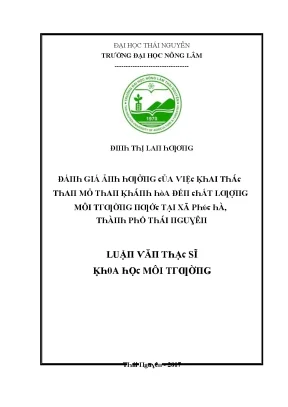 Đánh Giá Ảnh Hưởng Môi Trường Tại Xã Phú Hà, Thành Phố