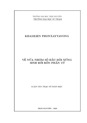 Nửa Nhóm Số Hầu Đối Xứng Sinh Bởi Bốn Phần Tử