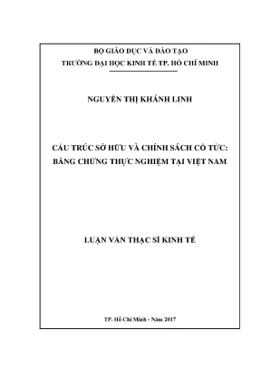 Tác Động Của Cấu Trúc Sở Hữu Đến Chính Sách Cổ Tức Tại
