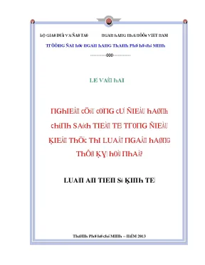 Nghiên Cứu Về Luật Pháp và Tình Hình Kinh Tế Việt Nam