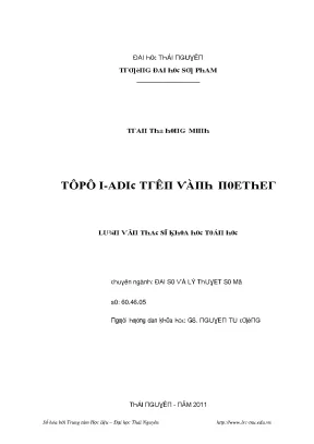 Nghiên cứu về tôpô I-adic trên vành Noether