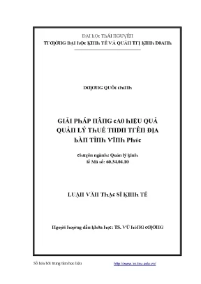 Giải pháp hiệu quả quản lý thuế TNDN tại địa bàn tỉnh