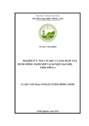 Nghiên cứu giải pháp mới cho dự án nông nghiệp tại huyện 