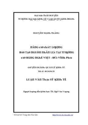 Đại học Thái Nguyên: Quản lý kinh tế và phát triển bền vững