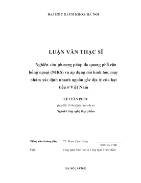 Nghiên cứu phương pháp đo quang phổ cận hồng ngoại và