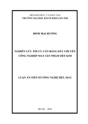 Nghiên Cứu Tối Ưu Cân Bằng Dây Chuyền Công Nghiệp May 