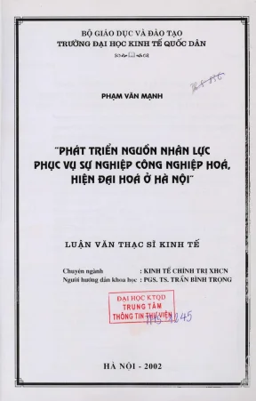Phát Triển Nguồn Nhân Lực Để Hỗ Trợ Công Nghiệp Hóa Và