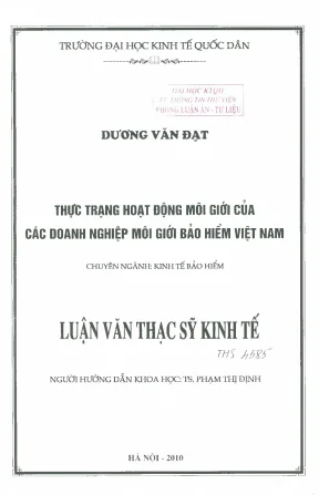 Phát Triển Hoạt Động Môi Giới Bảo Hiểm Tại Việt Nam