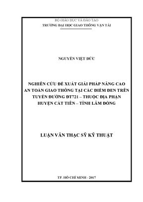 Giải Pháp Nâng Cao An Toàn Giao Thông Tại Điểm Đen Đường