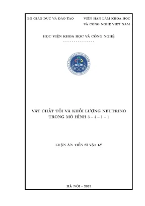 Nghiên Cứu Về Vật Chất Tối Và Khối Lượng Neutrino Trong