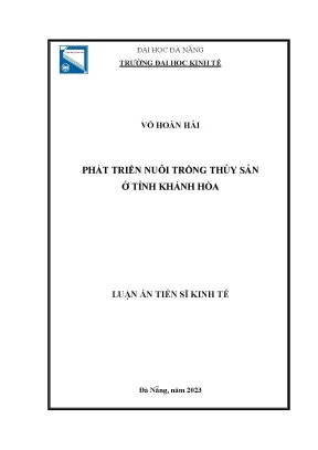 Phát Triển Nuôi Trồng Thủy Sản Tại Tỉnh Khánh Hòa: