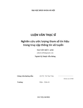 Nghiên Cứu Ước Lượng Tham Số Tín Hiệu Trong Truy Cập