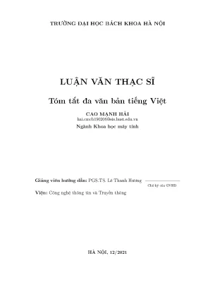 Luận Văn Thạc Sĩ Ngành Khoa Học Máy Tính Tại Trường Đại 