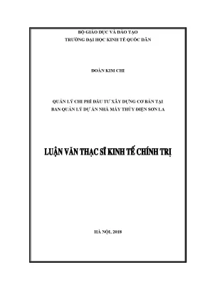 Quản Lý Chi Phí Đầu Tư Xây Dựng Cơ Bản Tại Nhà Máy Thủy