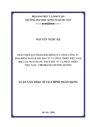 Phân Phối Sản Phẩm Bảo Hiểm Tại Ngân Hàng TMCP Đầu Tư Và