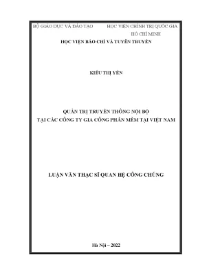 Quản Trị Truyền Thông Nội Bộ Tại Các Công Ty Gia Công 