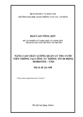 Nâng Cao Chất Lượng Quản Lý Thu Cước Viễn Thông Tại Mobifone