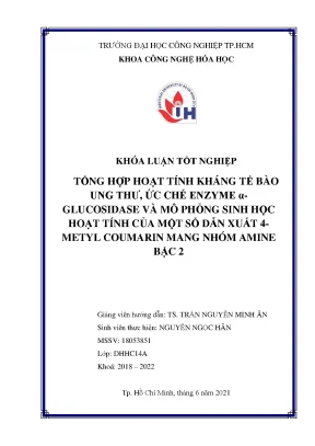Tổng Hợp Hoạt Tính Kháng Tế Bào Ung Thư Từ Dẫn Xuất