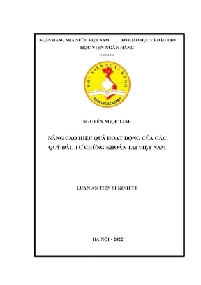 Nâng Cao Hiệu Quả Hoạt Động Của Các Quỹ Đầu Tư Chứng