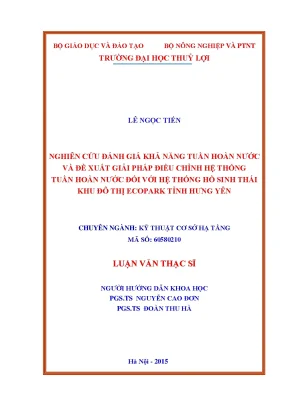 Nghiên Cứu Khả Năng Tuần Hoàn Nước Tại Khu Đô Thị 