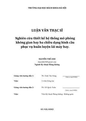 Hệ thống mô phỏng không gian bay ba chiều cho huấn luyện