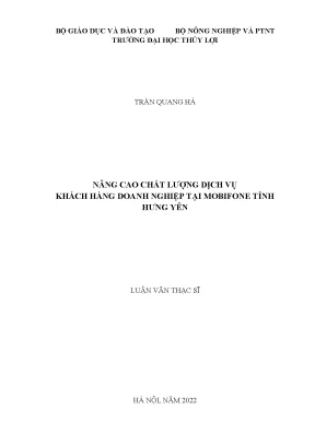Nâng Cao Chất Lượng Dịch Vụ Khách Hàng Doanh Nghiệp Tại