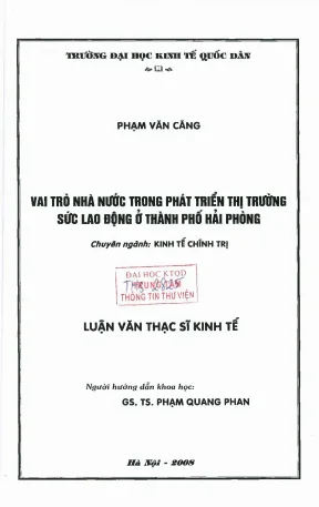 Vai Trò Của Nhà Nước Trong Phát Triển Thị Trường Lao