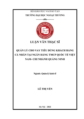 Quản Lý Cho Vay Tiêu Dùng Khách Hàng Cá Nhân Tại Ngân