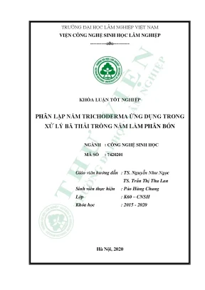 Phân Lập Nấm Trichoderma Ứng Dụng Trong Xử Lý Bã Thải