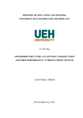 Cấu Trúc Sở Hữu, Bảo Thủ Kế Toán và Hiệu Suất Doanh 