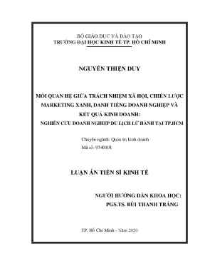 Mối Quan Hệ Giữa Trách Nhiệm Xã Hội, Marketing Xanh và