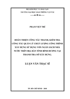 Cải Thiện Quản Lý Chất Lượng Công Trình Xây Dựng Tại