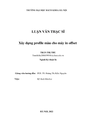 Hướng Dẫn Xây Dựng Profile Màu Cho Máy In Offset