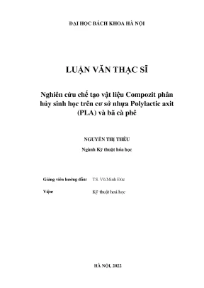 Nghiên Cứu Vật Liệu Compozit Phân Hủy Sinh Học Từ Nhựa