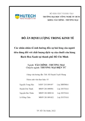 Những Yếu Tố Ảnh Hưởng Đến Sự Hài Lòng Của Người Tiêu 