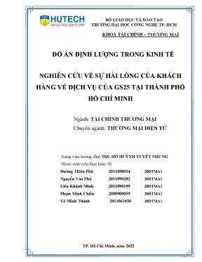 Nghiên Cứu Sự Hài Lòng Của Khách Hàng Về Dịch Vụ GS25 