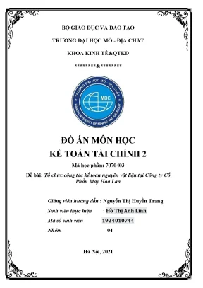 Tổ Chức Công Tác Kế Toán Nguyên Vật Liệu Tại Công Ty Cổ