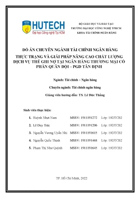 Nâng Cao Chất Lượng Dịch Vụ Thẻ Ghi Nợ Tại Ngân Hàng
