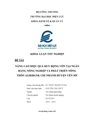Nâng Cao Hiệu Quả Huy Động Vốn Tại Agribank Yên Mỹ