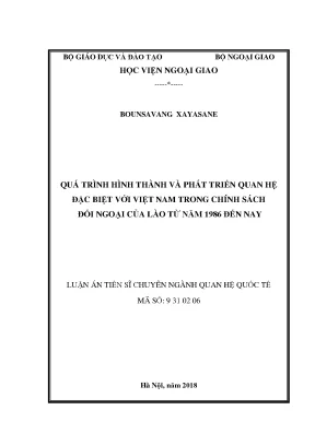 Quan Hệ Đặc Biệt Việt Nam - Lào: Phát Triển Từ 1986 Đến Nay