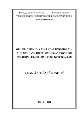 Giải Pháp Thúc Đẩy Xuất Khẩu Hàng Hóa Việt Nam Sang Thị
