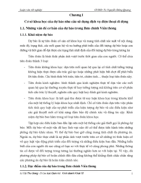 Dự báo trong lĩnh vực Bưu chính Viễn thông: Khái niệm,