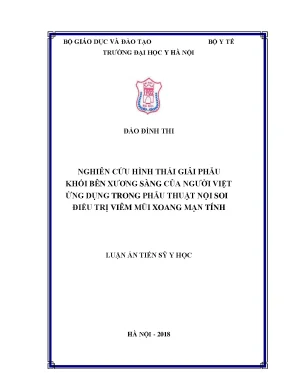 Nghiên Cứu Hình Thái Giải Phẫu Khối Bên Xương Sàng Ứng 