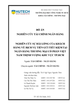 Nghiên Cứu Sự Hài Lòng Của Khách Hàng Về Dịch Vụ Tiền